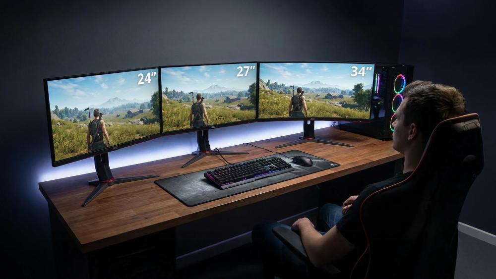 Comparison of 24, 27 and 34 inch gaming monitors