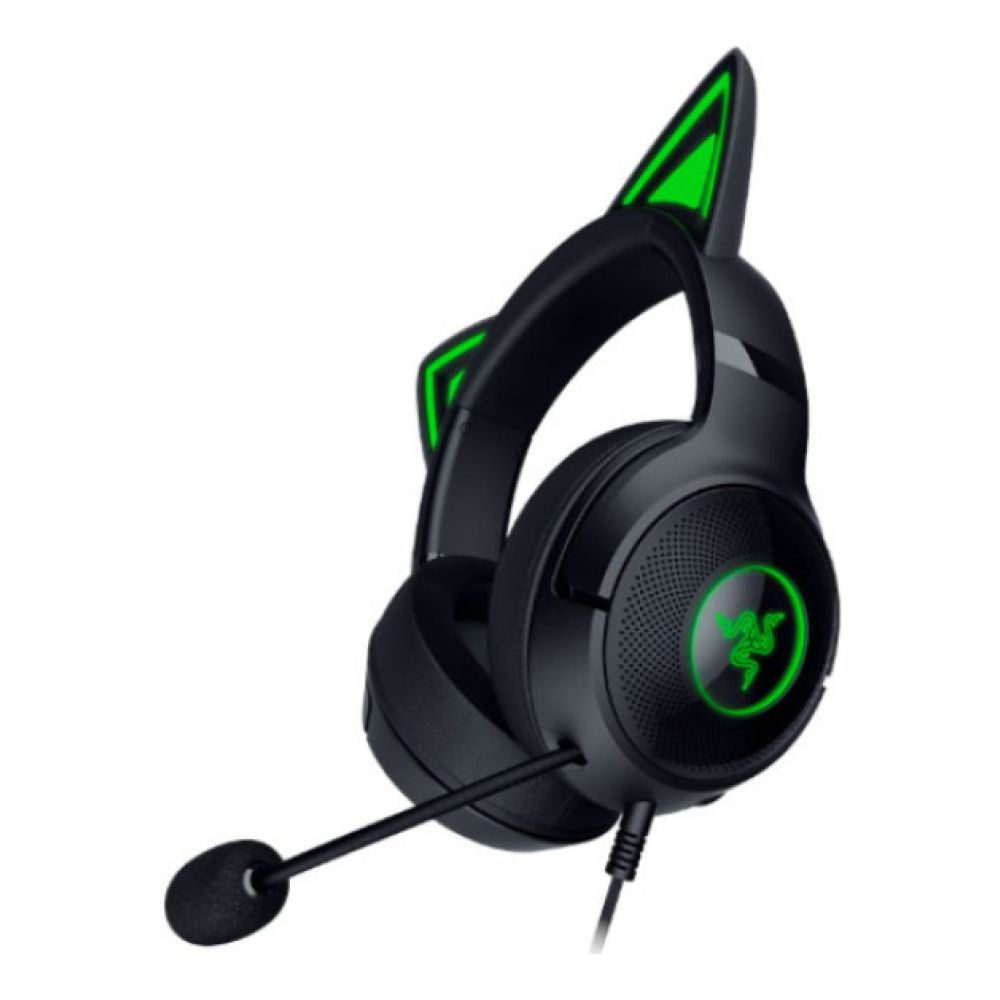 Razer Kraken Kitty V2 Wired RGB Gaming Headset with Kitty Ears - Black