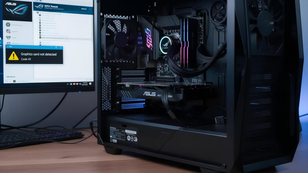 graphics card ASUS not detected error shown during PC troubleshooting