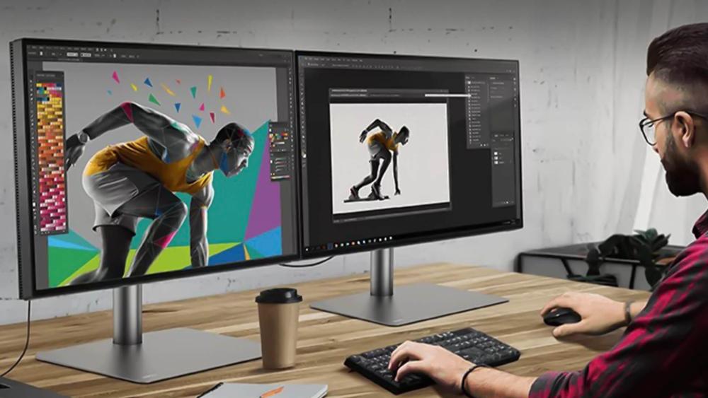 EL series monitor setup for comfortable home office productivity
