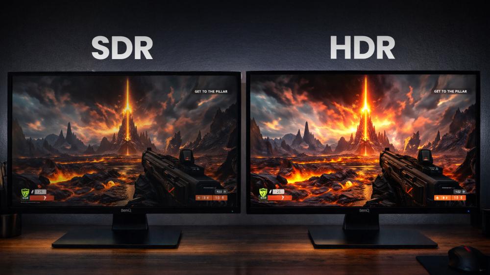SDR vs HDR gaming comparison on BenQ monitors