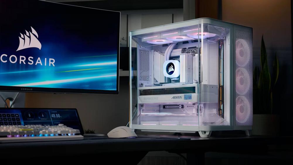 Corsair RGB PC case with mesh front and optimised fan airflow