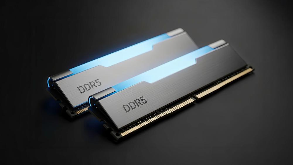 DDR5 RAM modules with lighting showing high-performance memory
