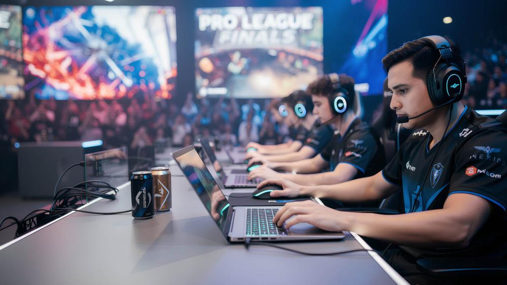 Esports players competing using Alienware gaming laptops