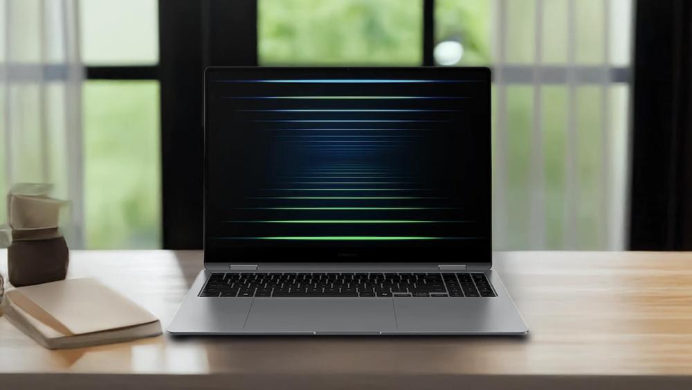 Galaxy Book laptop showing a black screen after waking from sleep mode
