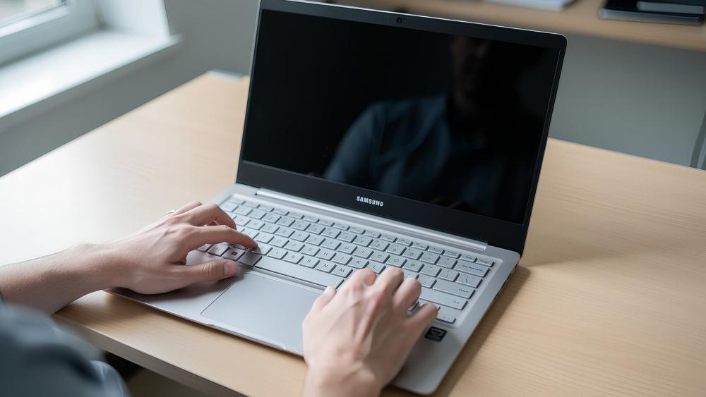 User performing a power reset on Galaxy Book to fix sleep and wake issues