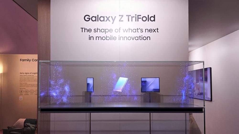 Samsung Galaxy TriFold showcasing slim three-panel foldable design