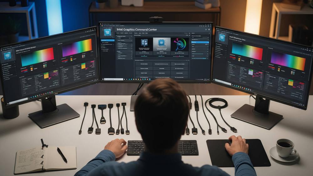 User testing Intel GPU display output on a multi-monitor setup