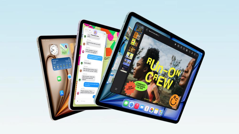 iPad Air M4 showing multitasking and creative apps