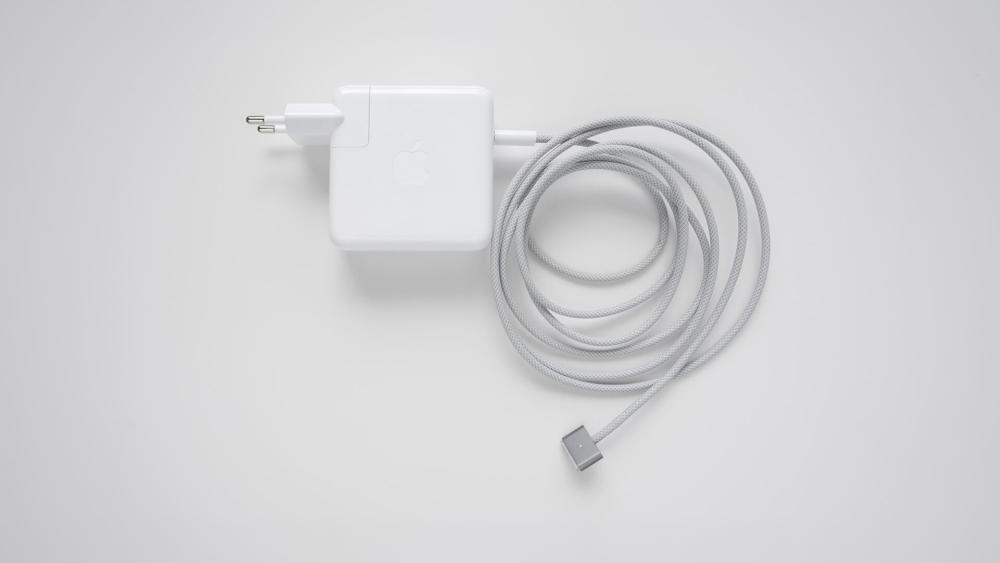 MacBook Pro charger and USB-C cable for fast charging