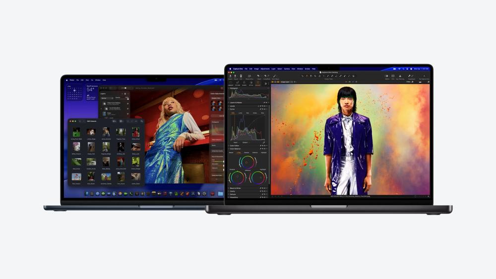 MacBook Pro editing photos in creative software