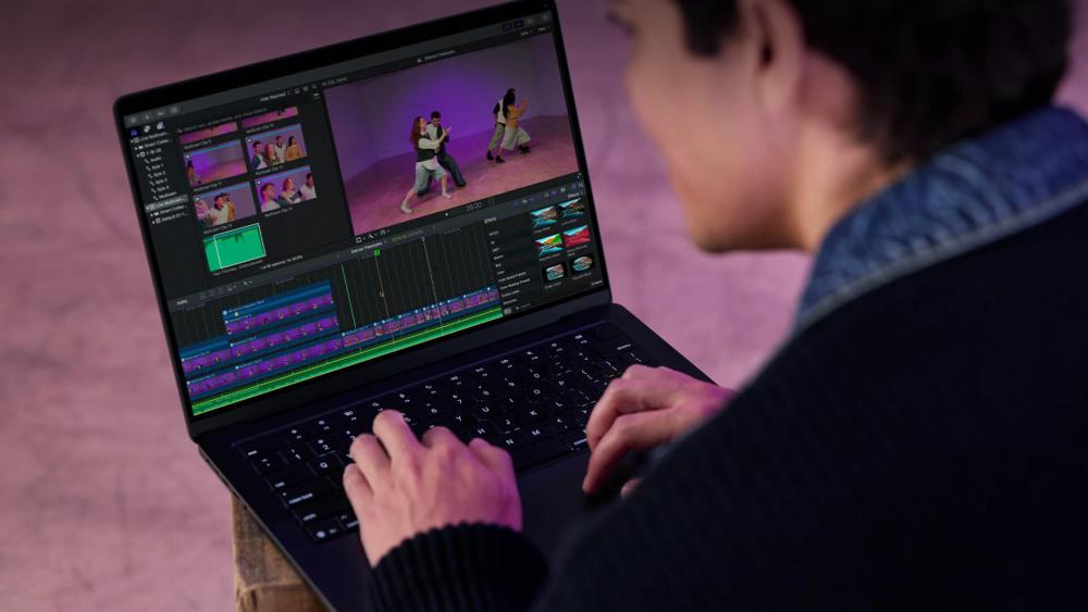 MacBook used for video editing and creative work