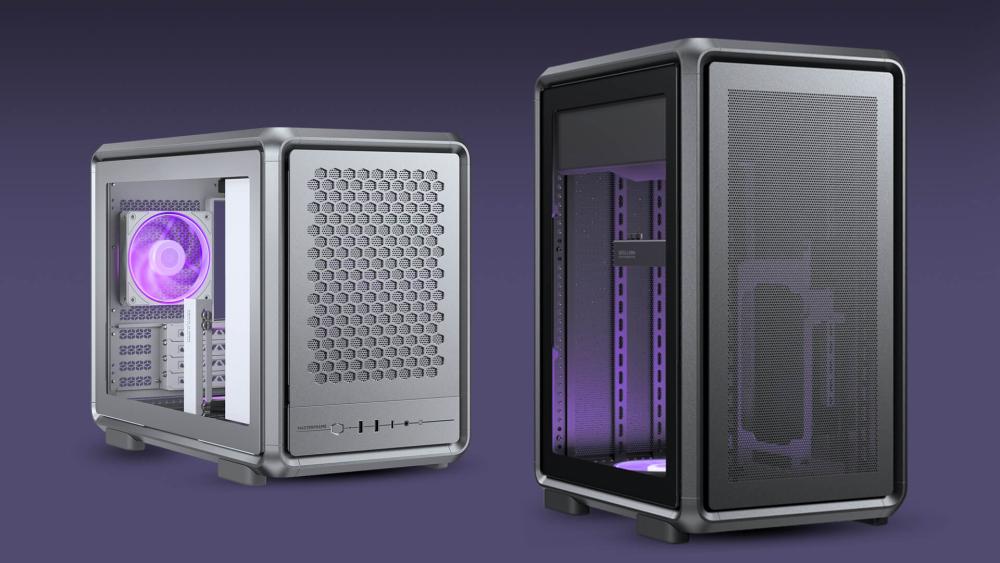 Two Cooler Master PC cases showing airflow-focused chassis designs