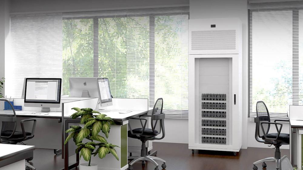 QNAP desktop NAS with multiple drive bays for small office file storage