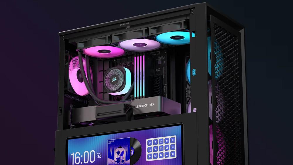 Corsair RGB PC case with mesh front and optimised fan airflow