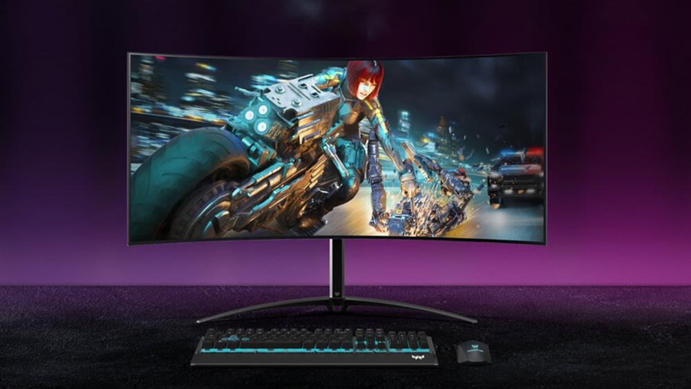 Ultrawide curved gaming monitor designed for fast refresh rates