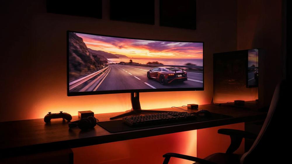 34 inch ultrawide gaming monitor with ambient lighting