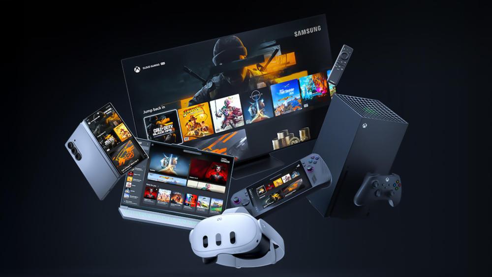 A showdown of Xbox consoles, controllers, TV, laptop, and VR headset.