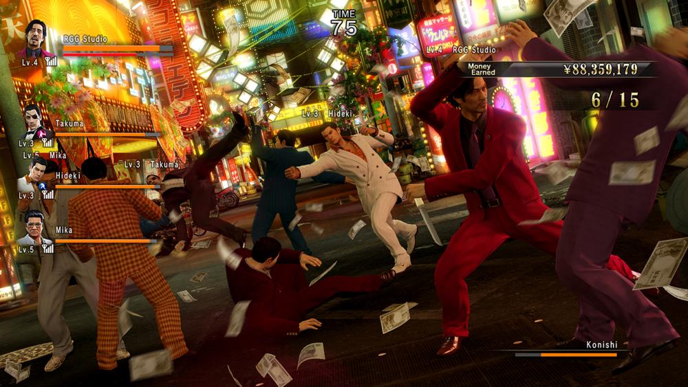 Yakuza 0 Director’s Cut PS5 Xbox street brawl in neon Tokyo