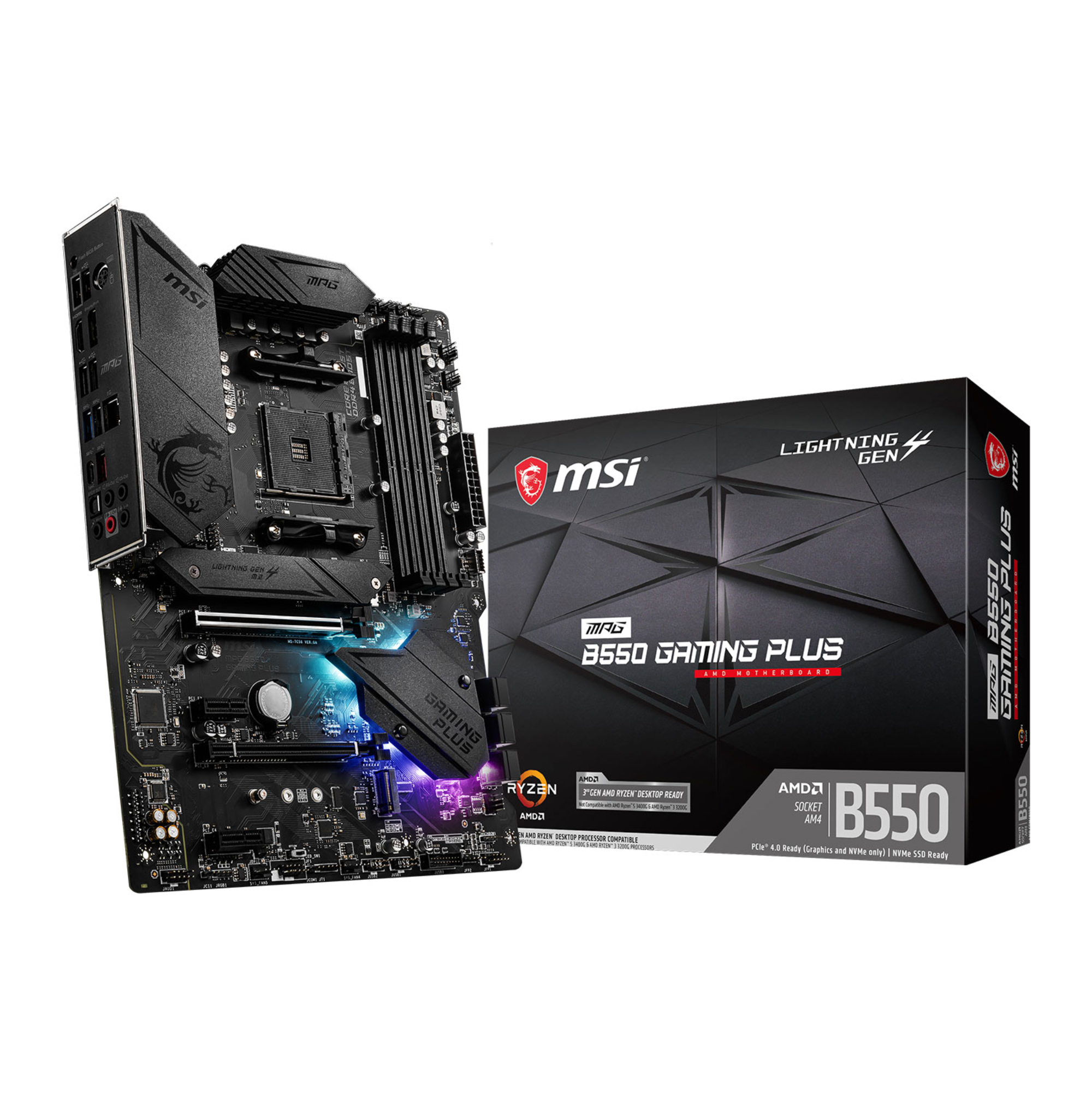 MSI AMD B550 MPG GAMING PLUS AM4 DDR4 ATX Motherboard