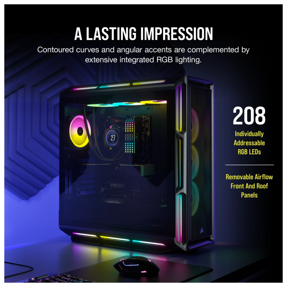 CC-9011230-WW - Corsair iCUE 5000T RGB Mid Tower Glass