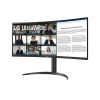LG 34WR55QK-B WQHD monitor with height-adjustable stand for ergonomic use