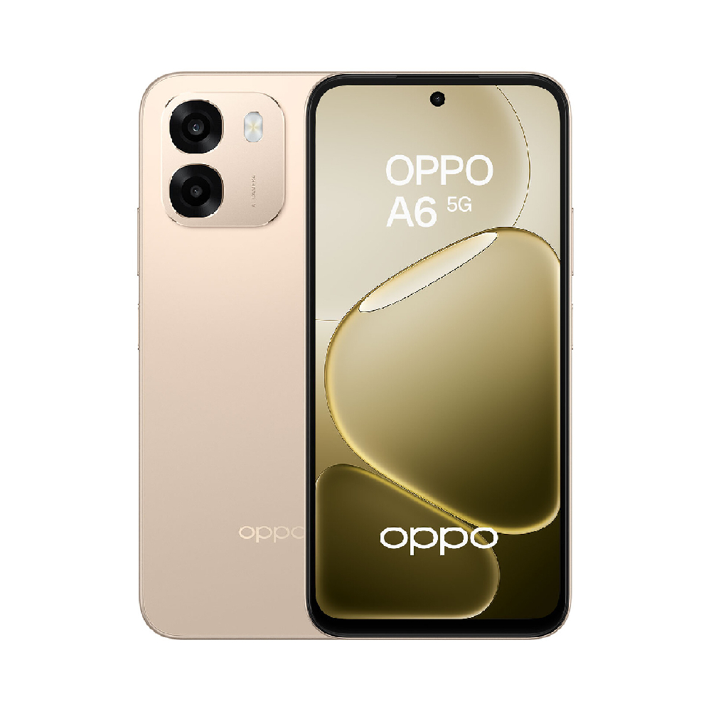 Oppo 5G Aurora Gold Refurbished - A6 Mediatek Dimensity 6300 6Gb Ram 256Gb Storage 6.75" Hd+ Dual Sim Smartphone
