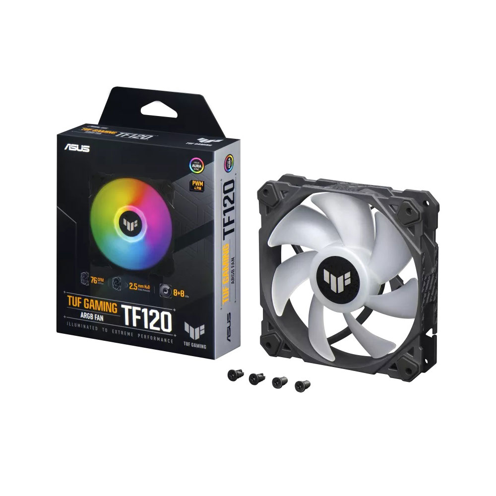ASUS TUF Gaming TF120 12 cm ARGB fan for computer case cooling
