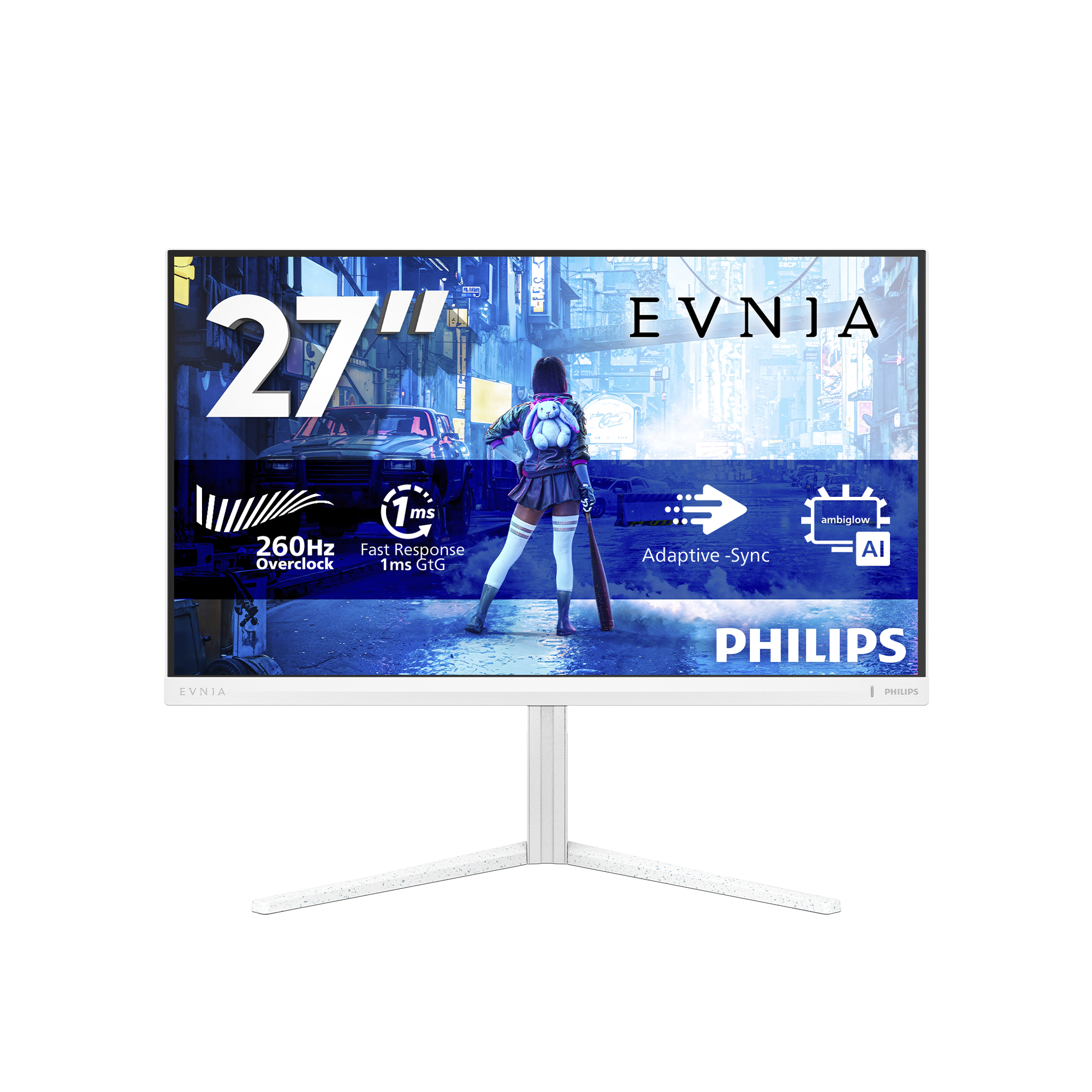 Philips Evnia 5000 27M2N5201P 27" Full HD Fast IPS 260Hz 0.3ms HDR10 Adaptive Sync Height Adjustable Gaming Mo