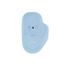 Microsoft 222-000-ERGO-BLUE Mouse in pastel blue colour -  upside down showing power button, led light and bluetooth button