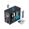 GameMax Spark White Gaming Cube MATX PC Case - Black
