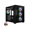 CiT Vision ATX RGB Tempered Glass Mid Tower Gaming PC Case - Black