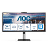 AOC V5 CU34V5CW/BK 34" Wide Quad HD VA LED 1ms Height Adjustable built in Speaker Curved Monitor