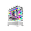 GameMax Vista White ATX Gaming PC Case with 3x Infinity ARGB Fans - White