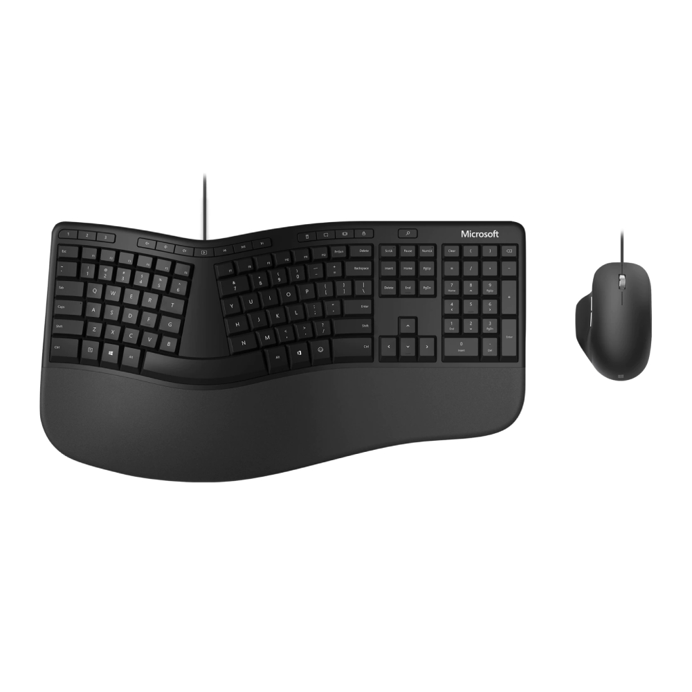 Microsoft Black Refurbished - Ergonomic English International Keyboard & Mouse Set - Rjy-00008