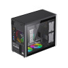 GameMax Spark White Gaming Cube MATX PC Case - Black