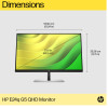 HP E-Series E24q G5 23.8 In IPS Quad HD Height Adjustable Monitor