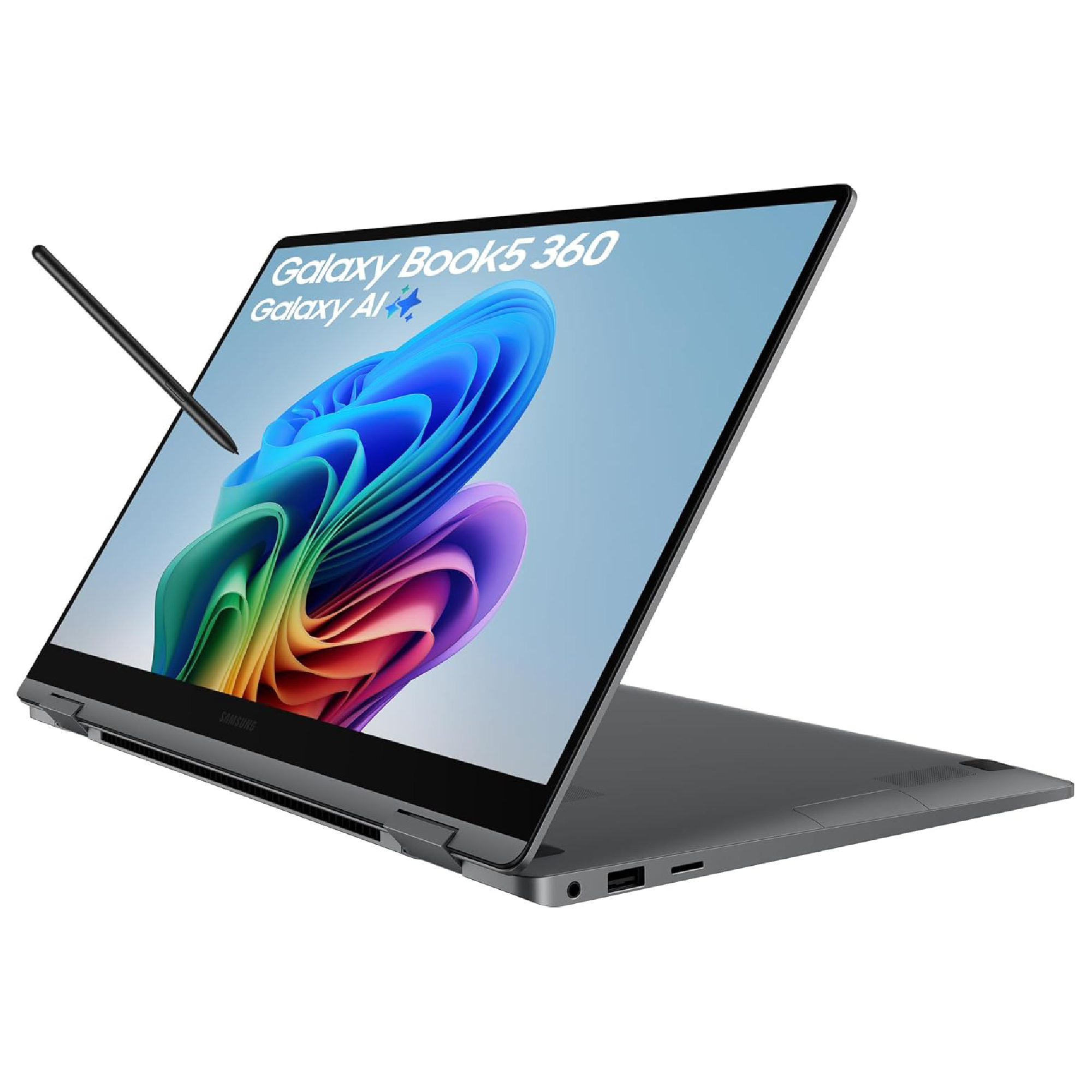 Samsung Size 7 Grey Refurbished Galaxy Book5 360 Intel Core Ultra 258V 32Gb Ram 512Gb Ssd 15.6" Touchscreen Windows 11 Pro