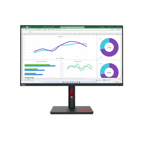Lenovo ThinkVision T32h-30 31.5" IPS Quad HD Monitor with height adjustable stand
