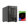 QNAP TS-253E-8G 2-Bay Desktop NAS + 2 x 4TB IronWolf Pro Hard Drives