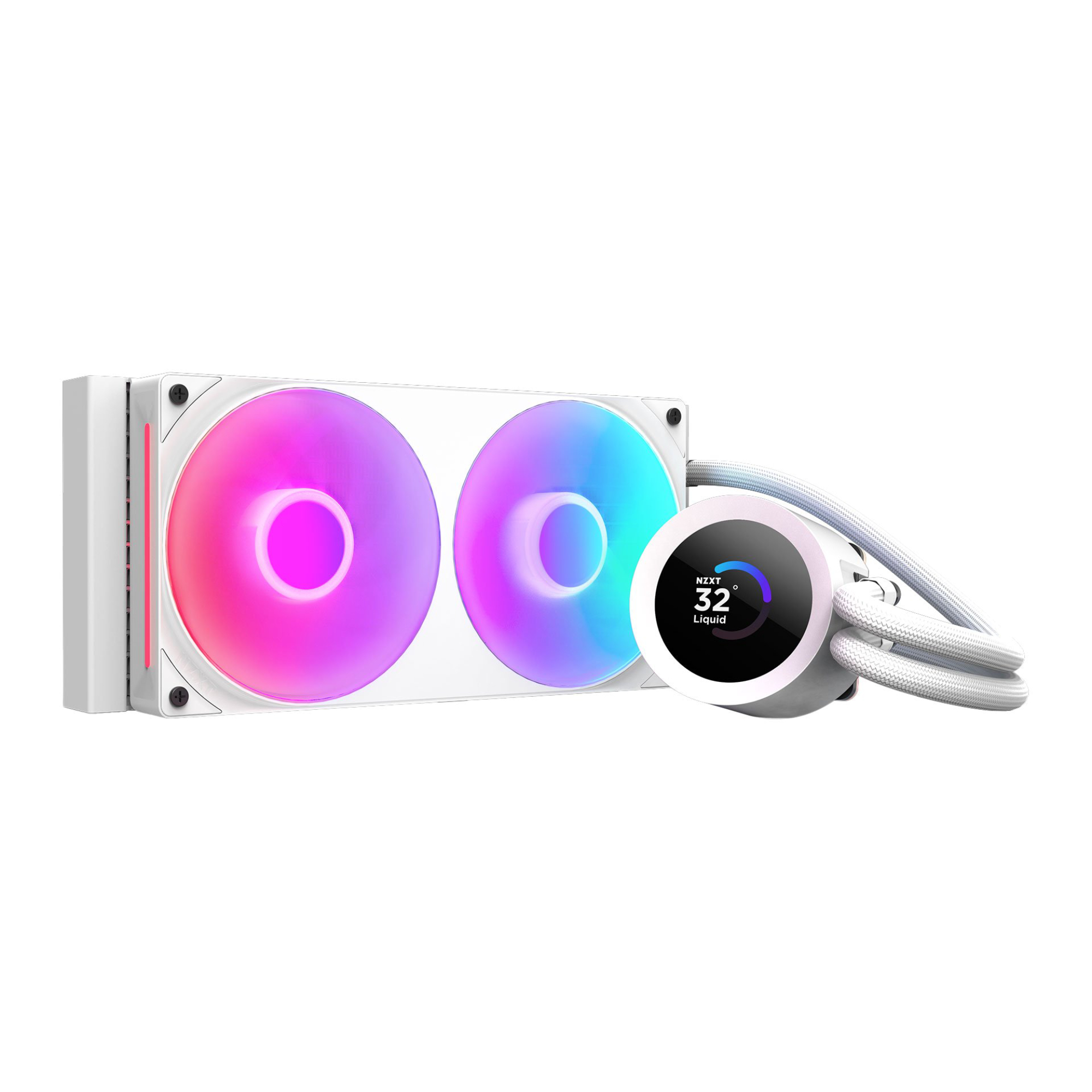 Nzxt Size 1 White Kraken Plus Argb 240Mm Intel/Amd Aio Liquid Cooler W/ 1.54" Lcd