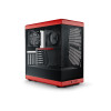 HYTE Y40 Mid Tower Panoramic Tempered Glass Gaming Case - Red and Black