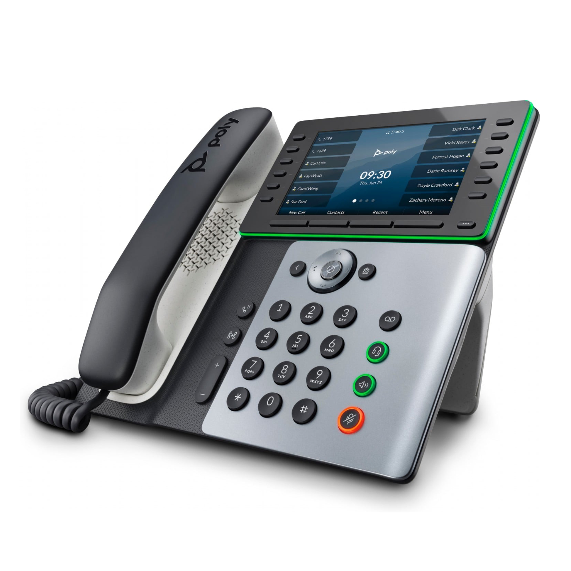 Poly White Edge E550 Poe-Enabled Ip Desk Phone With Integrated Wi-Fi And Bluetooth
