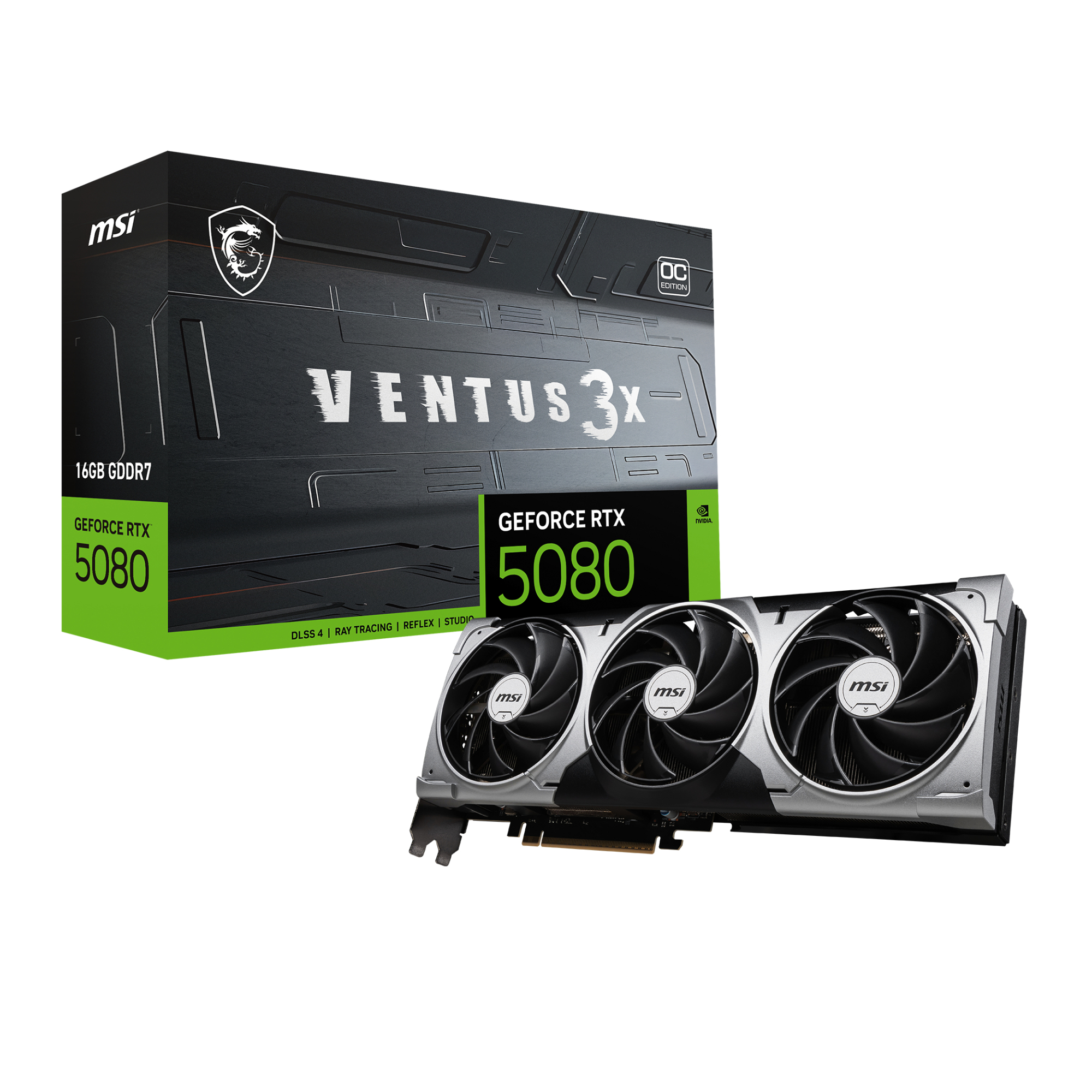 Msi 16G Grey Geforce Rtx 5080 Ventus 3X Oc Graphics Card