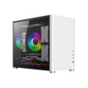 GameMax Spark White Gaming Cube MATX PC Case - Black