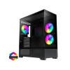 GameMax Vista Black ATX Gaming PC Case with 3x Infinity ARGB Fans - Black
