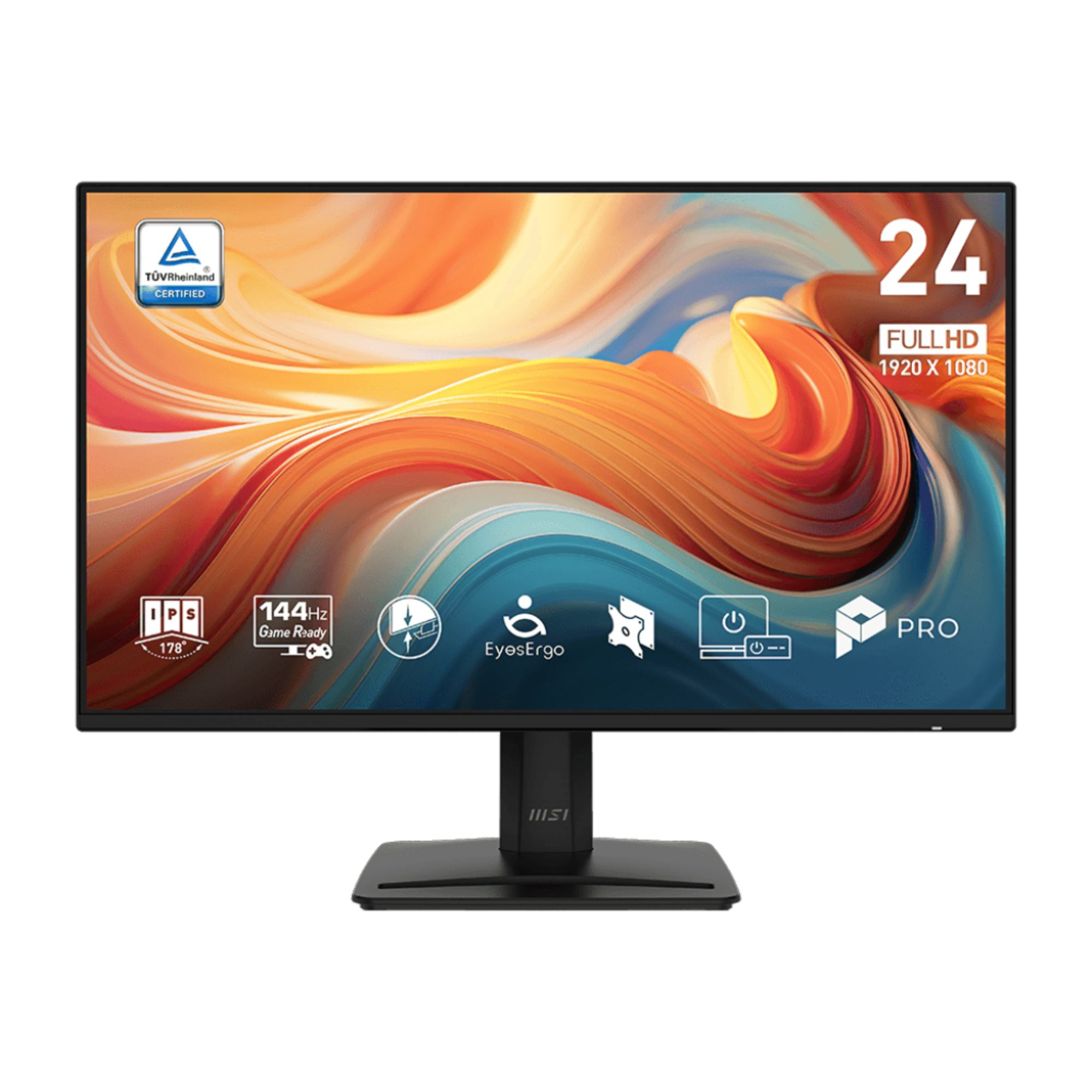Msi Size 24 Black Pro Mp242 E14a 24" Ips Full Hd 144Hz 1Ms Vga Hdmi Displayport Monitor With Speakers