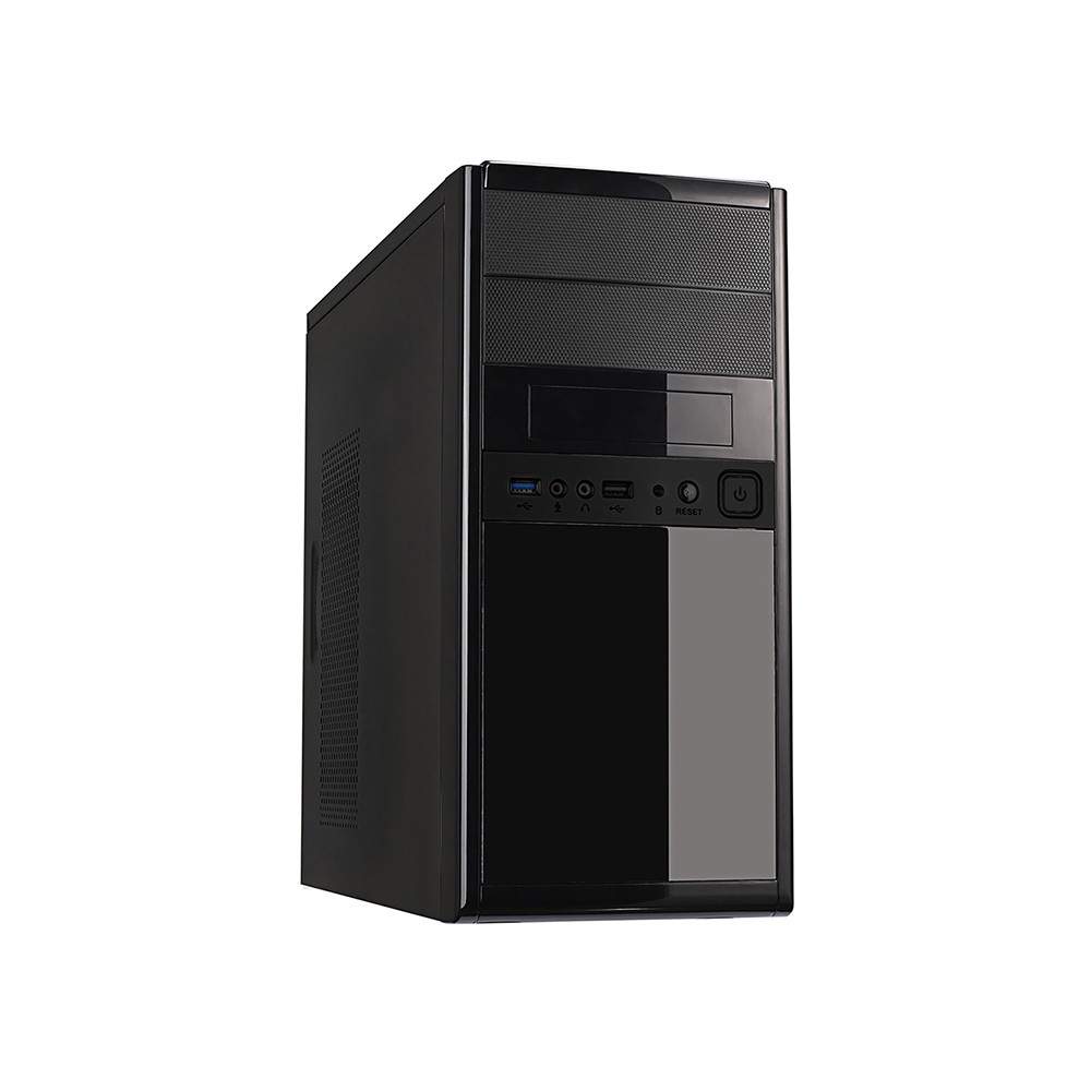 CiT 1016 Gloss Black Micro ATX PC Case with sleek design