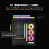 Corsair 3500X ARGB Mid-Tower PC Case with 360mm radiator mounting options.