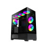 GameMax Vista Black ATX Gaming PC Case with 3x Infinity ARGB Fans - Black
